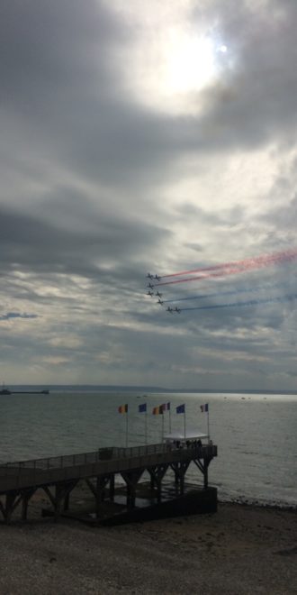 Quand la Patrouille de France croise Monet. Plage Le Havre - Patrouille de France